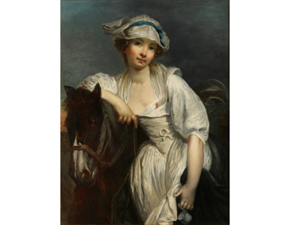 PORT-322 Jean-Baptiste Greuze - Portrét mladé dívky s koněm