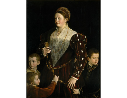 PORT-441 Parmigianino - Camilla Gonzaga, hraběnka z San Secondo a její synové