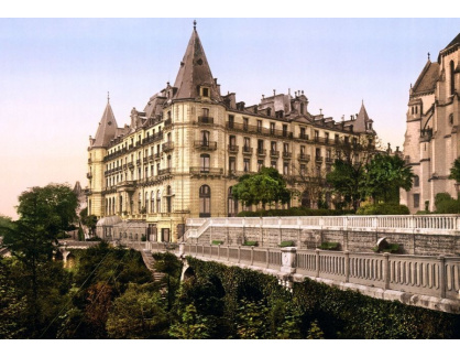Fotochrom VF 95 Grand Hotel Gassion v Pau, Francie