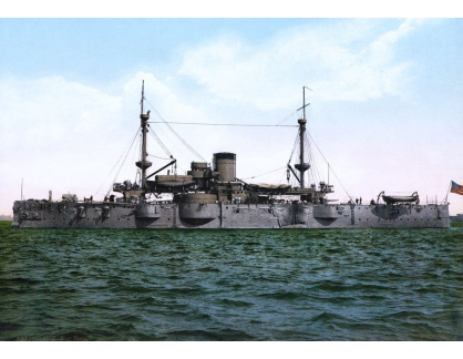 Fotochrom VF 313 USS Texas v roce 1898