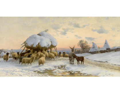 SO X-233 Bela Pállik - Ovce v zimě