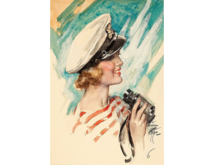 SO X-32 Harrison Fisher - Portrét dívky jako námořnice