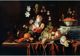 SO X-465 Jan Pauwel Gillemans - Zátiší s ovocem a raky