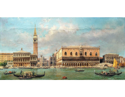 DDSO-2481 Luigi Querena - Pohled na náměstí Piazza San Marco a Dóžecí palác