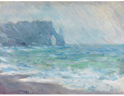 A-289 Claude Monet - Déšť v Etretatu