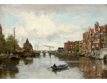 A-716 Jacob Maris - Pohled na holandské město s Schreierstoren v Amsterdamu