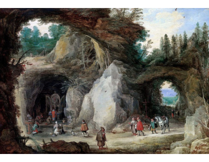 A-722 Jan Brueghel a Joos de Momper - Poustevník před jeskyní
