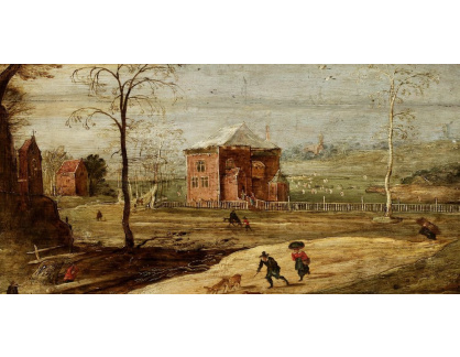 A-1240 Jan Brueghel a Joos de Momper - Zimní krajina na venkově