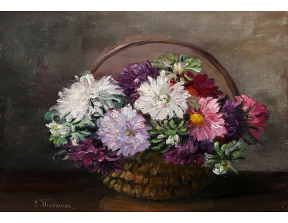 A-1323 Emmy Thornam - Aranžmá s květinami v košíku