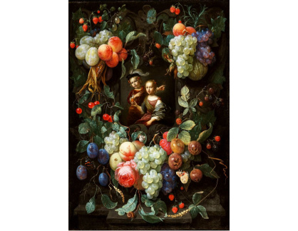 A-1458 Joris van Son - Girlanda z ovoce a květin s portréty dětí