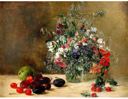 A-1498 Anna Munthe-Norstedt - Zátiší s květinami a ovocem