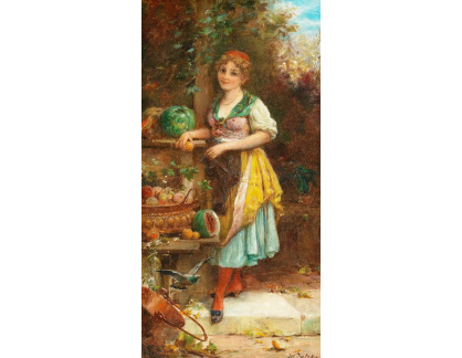 A-1517 Hans Zatzka - Dívka s miskou ovoce