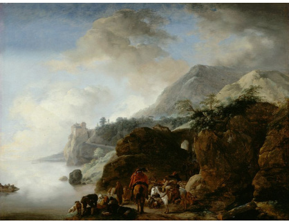 A-1825 Philips Wouwerman - Cestovatelé čekající na přívoz