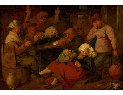 A-1867 Adriaen Brouwer - Opilí sedláci v hostinci