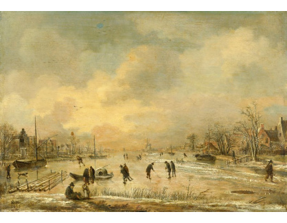 A-1883 Aert van der Neer - Zimní krajina s domy