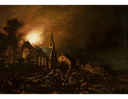 A-2051 Egbert van der Poel - Kostel v plamenech