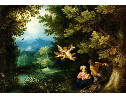 A-2247 Jan Brueghel a Hans Rottenhammer - Odpočinek na útěku do Egypta