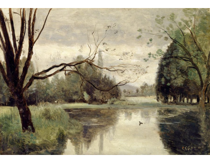 A-2293 Jean-Baptiste Camille Corot - Kachní rybník