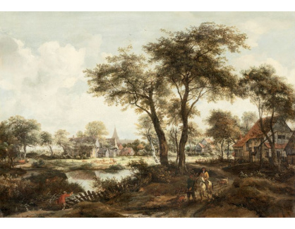 A-2406 Meindert Hobbema - Vesnice s rybníkem