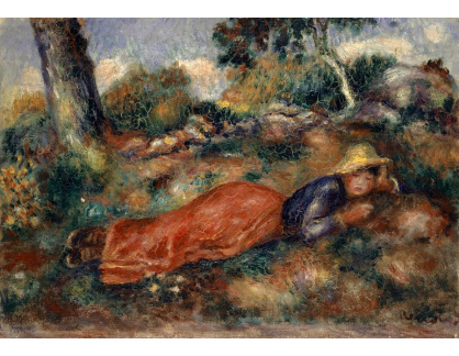 A-2473 Pierre-Auguste Renoir - Dívka ležící na trávě