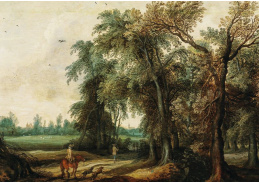A-2539 Willem van den Bundel - Lesní krajina s lovci