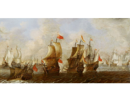 A-2570 Claes Wou - Námořní bitva mezi anglickými a nizozemskými loděmi