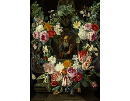 A-2751 Carstian Luyckx - Alegorie času ve věnci květin