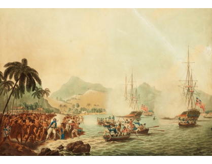 A-3012 Francis Jukes a John Cleveley - Smrt kapitána Cooka na Havaji