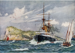 A-3024 Charles Edward Dixon - Bitevní loď britského královského námořnictva Canopus u Gibraltaru