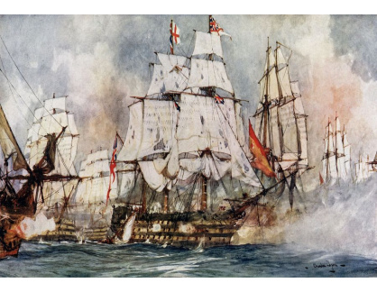 A-3054 Charles Edward Dixon - HMS Victory v bitvě u Trafalgaru