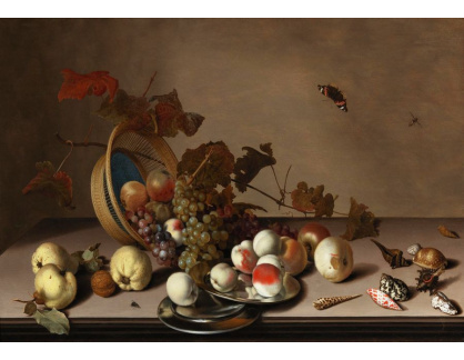 DDSO-4496 Balthasar van der Ast - Zátiší s proutěným košem, ovocem a motýlem