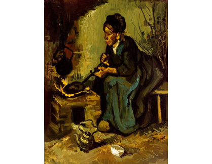 A-3239 Vincent van Gogh - Selka vařící u krbu