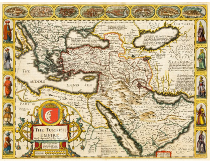A-3614 John Speed - Mapa tureckého imperia roku 1626