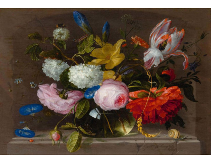 DDSO-4538 Jacob van Walscapelle - Zátiší s květinami ve skleněné váze