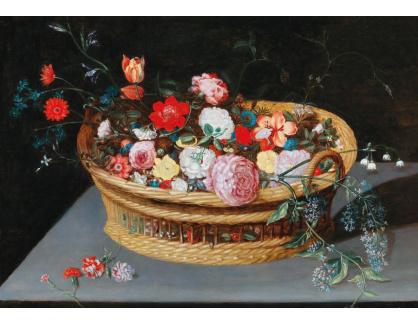 DDSO-4539 Jan Brueghel - Zátiší s květinami v koši