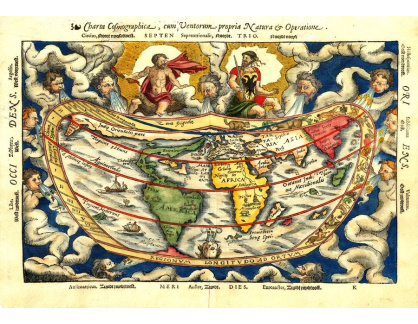 A-4408 Peter Apian - Mapa světa z roku 1553