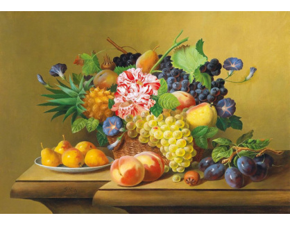 DDSO-4636 Johann Georg Seitz - Zátiší s květinami a ovocem