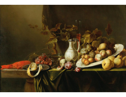 DDSO-4644 Michiel Simons - Zátiší s ovocem, květinami, humrem a džbánem