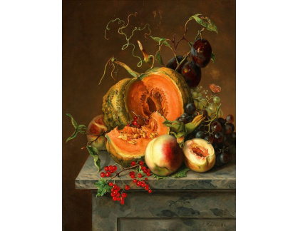 A-4640 Marie Josephine Hellemans - Zátiší s ovocem a dýní