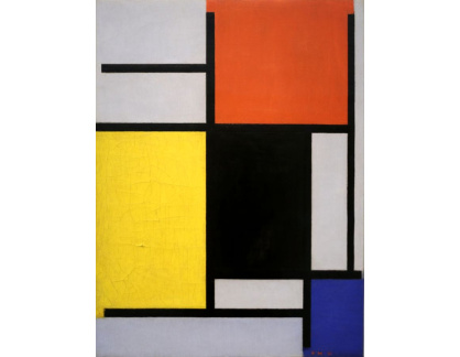 A-4661 Piet Mondrian - Kompozice s červenou, žlutou, černou, modrou a šedou