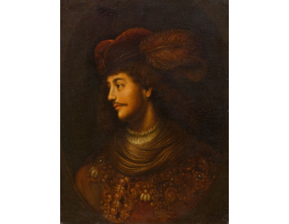 A-4666 Rembrandt - Portrét šlechtice s péřovou čepicí