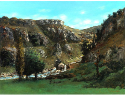 A-5119 Gustave Courbet - Údolí Laloue poblíž Mouthiers-Haute-Pierre