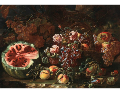 A-5292 Bartolomeo Castelli - Broskve, hrozny, růže, meloun a jiné ovoce