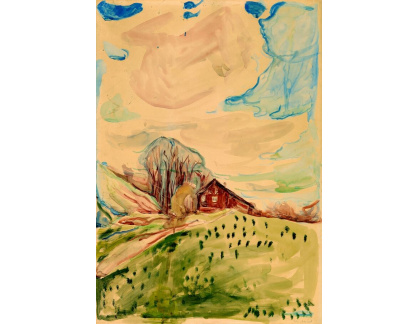 A-5674 Edvard Munch - Krajina s červeným domem