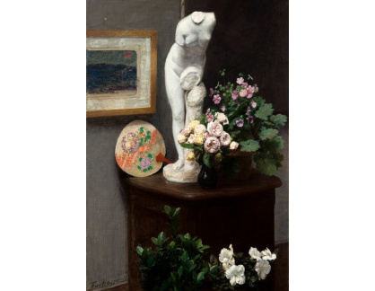 A-5733 Henri Fantin-Latour - Zátiší s torzem a květinami