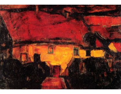 CHR-76 Christian Rohlfs - Žlutý dům s červenou střechou