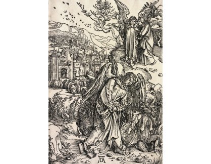 VR12-88 Albrecht Dürer - Anděl ukazující svatému Janovi Nový Jeruzalém