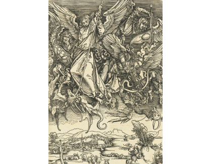VR12-159 Albrecht Dürer - Svatý Michael v boji s drakem