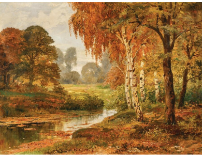 A-6786 Alois Arnegger - Podzimní les s řekou