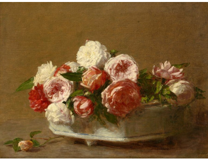 A-7160 Victoria Dubourg - Růže v porcelánovém květináči